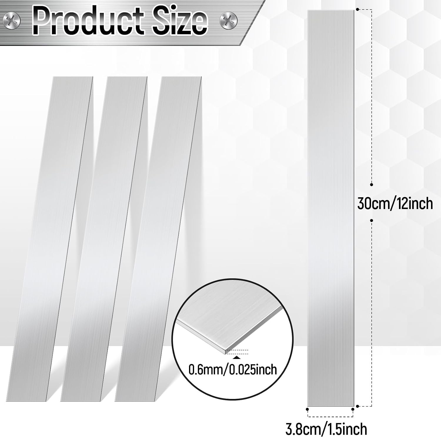 10 Pcs Metal Strips Shim Stock Metal Sheet Shims Gap Filler Trim Strip 0.02”…