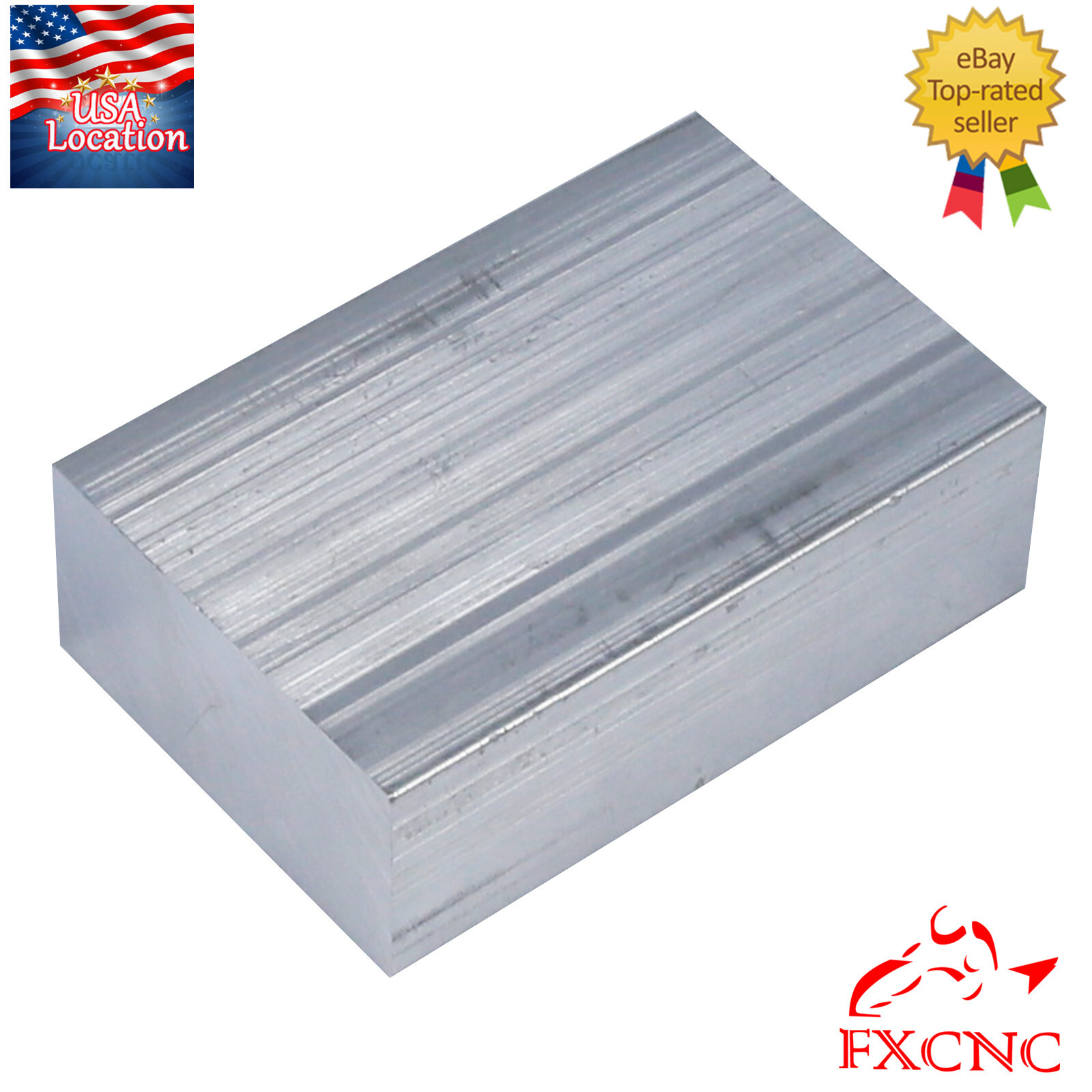 T6061 Aluminum Plate Flat Bar Strip Length 75mm Width 50mm Thickness 25mm