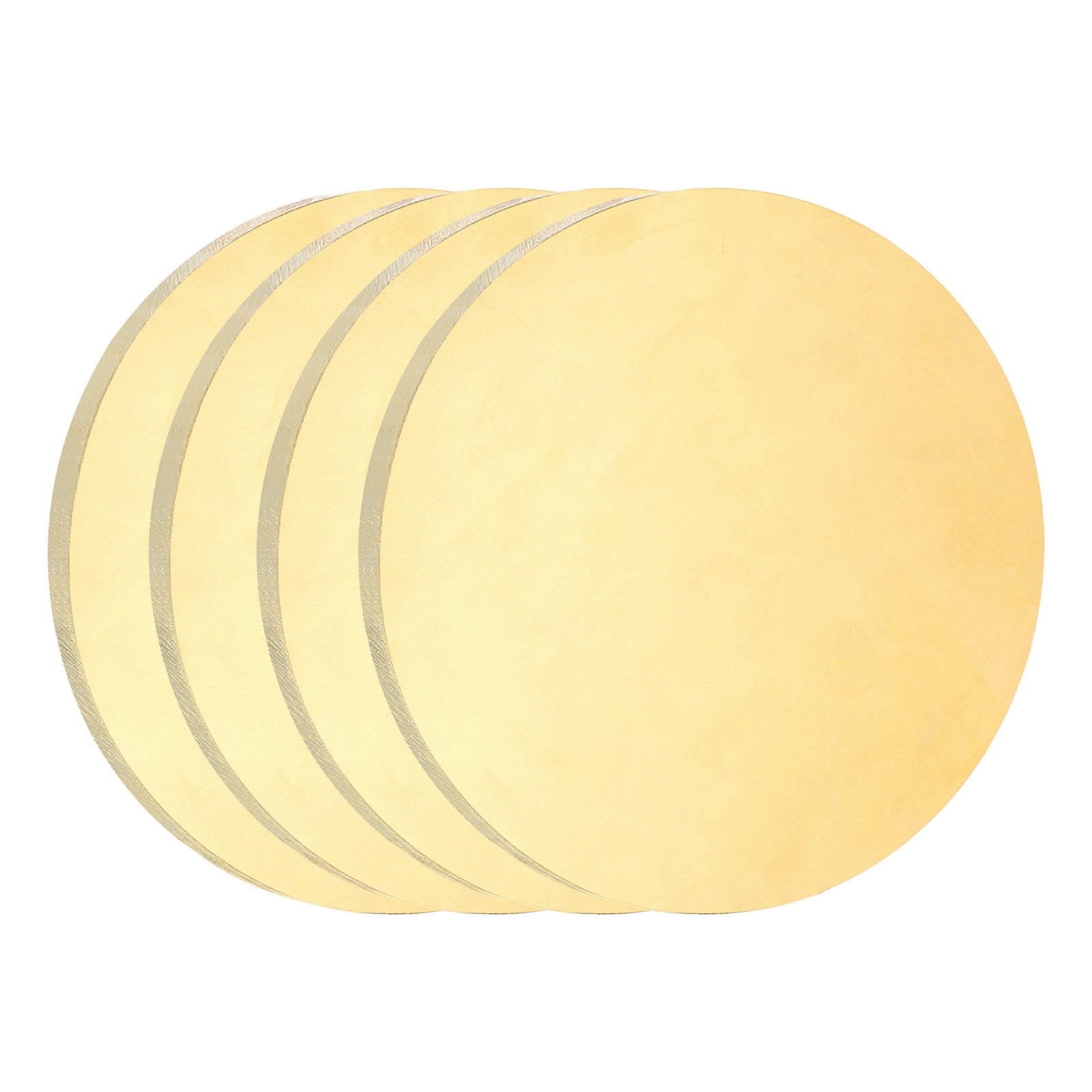 4Pcs Brass Round Plate, 0.1″(2.5mm) Thick 1.2″(30mm) Dia H65 Brass Round Sheet