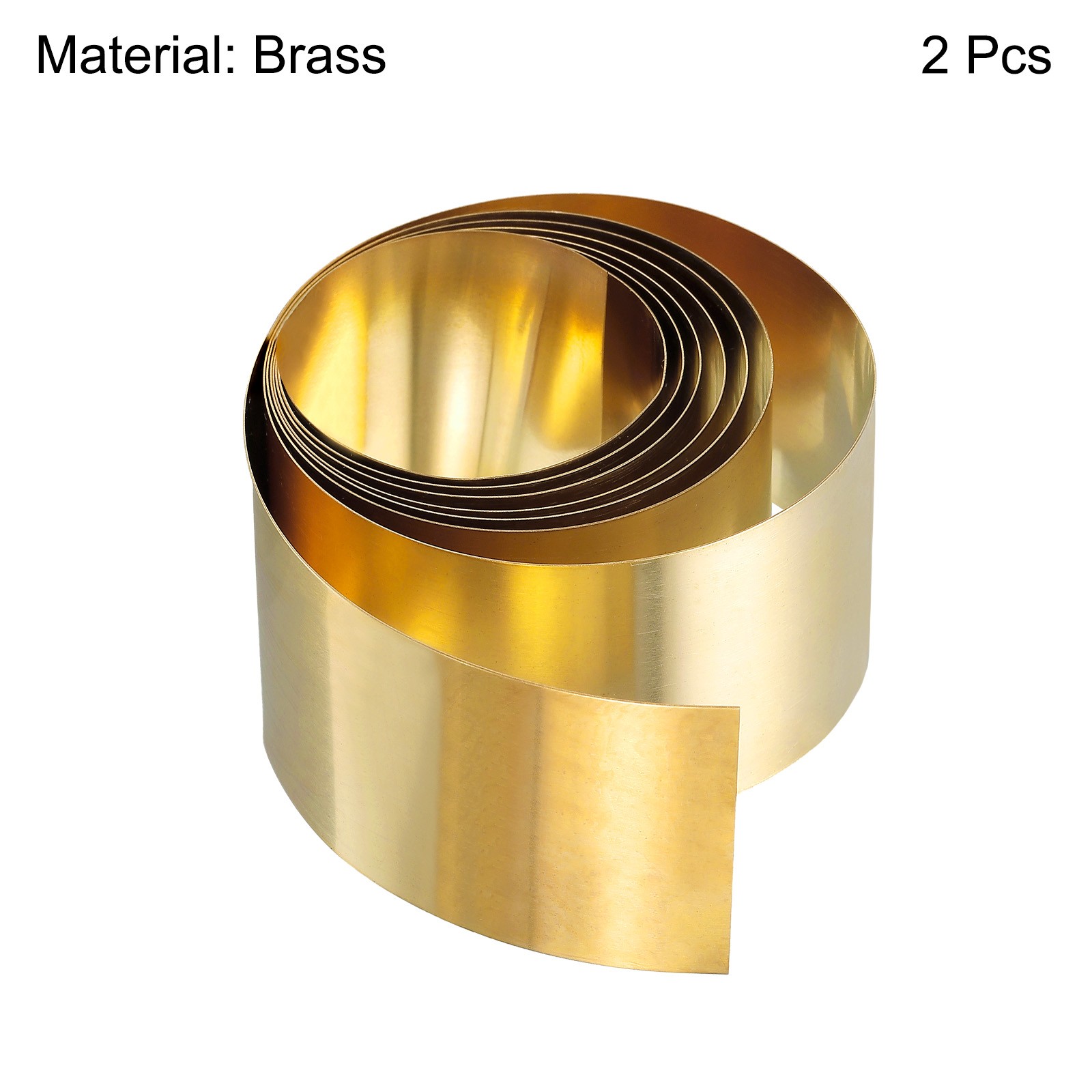 Brass Sheet Roll, Metal Foil Plate 1000mm x 40mm x 0.2mm 2 Pcs