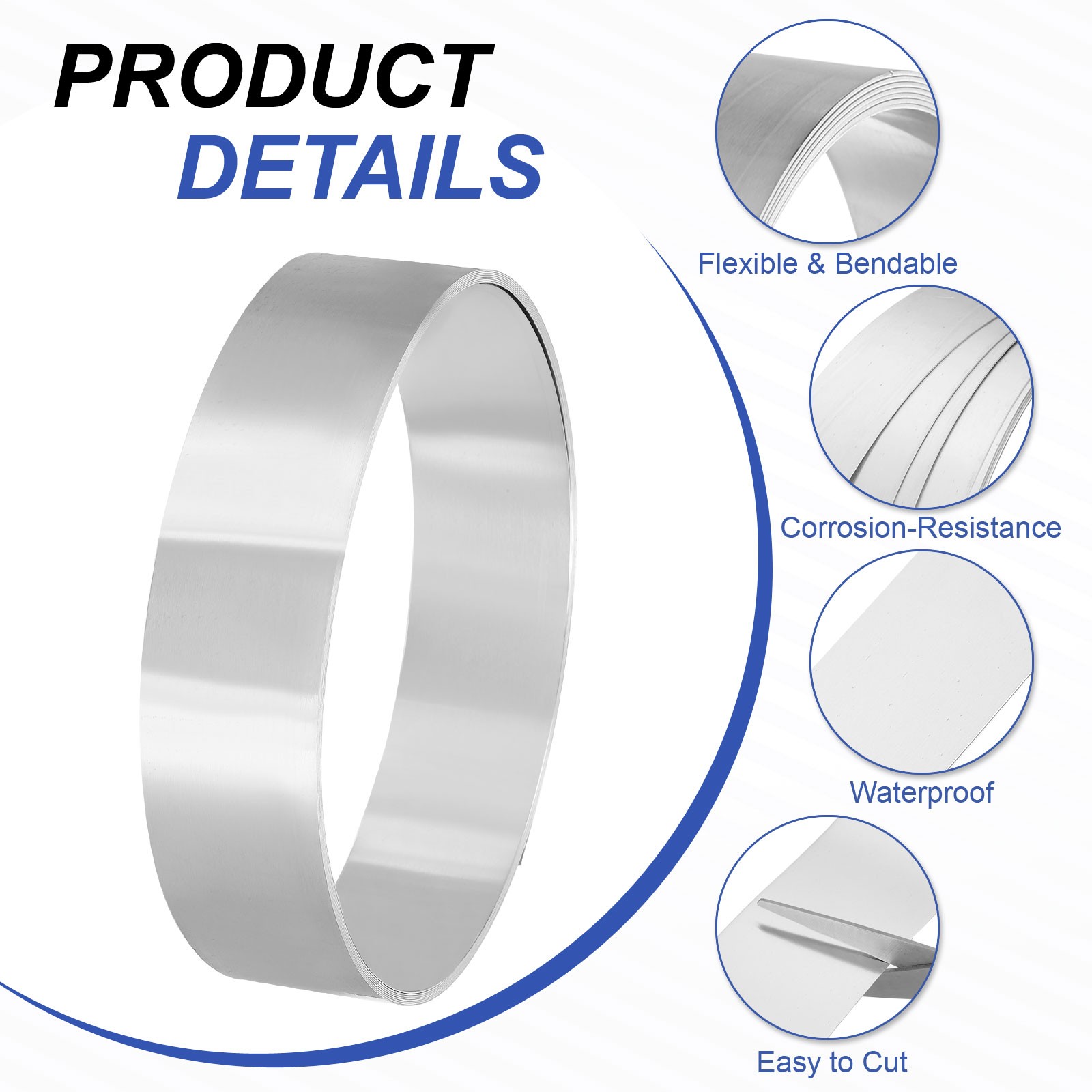 Aluminum Flashing Roll, 3000mm x 30mm x 0.2mm 1060 Aluminum Metal Roll