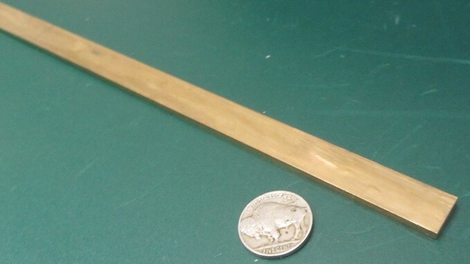 385 Brass Flat Bar 1/8″ Thick x 1/2″ Wide x 4 Foot Length