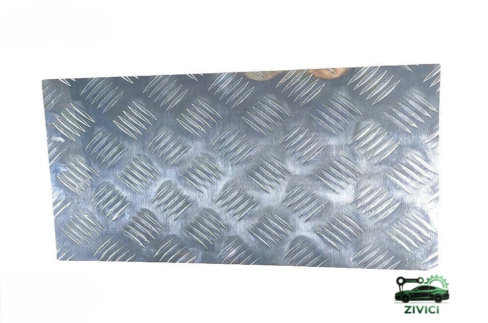 10×20 Inch Aluminum Tread Plate 5 Bar Pattern 254x508mm for Vehicles