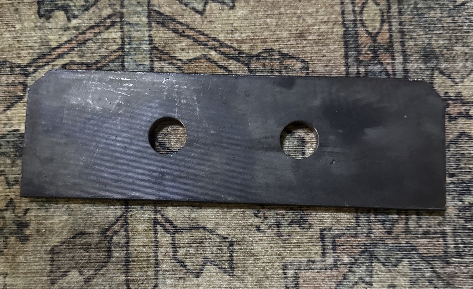 Steel Flat Bracket/ Bar/ Plate 3”x 9-1/2” Hot Rolled 3/8”Thick w/2 Holes 3/4”dia