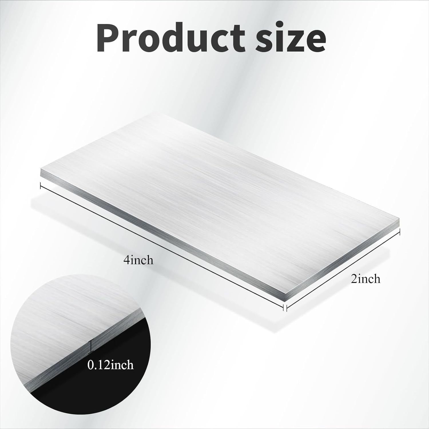 Amyhill 12 Pcs Aluminum Sheet Metal 2 X 4 X 1/8 (0.13”) Inch Thin Flat Plain Alu