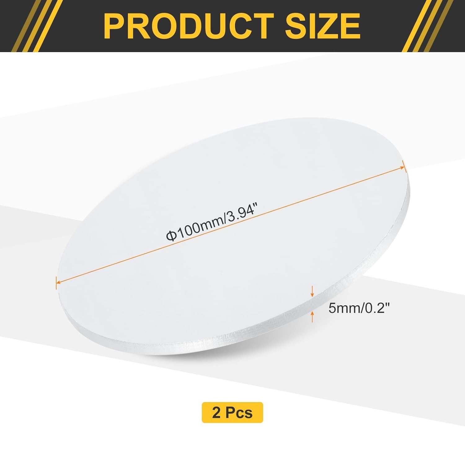 2Pcs Aluminum Disc, 4″100mm Diameter 0.2″5mm Thickness Round Aluminum Sheets …
