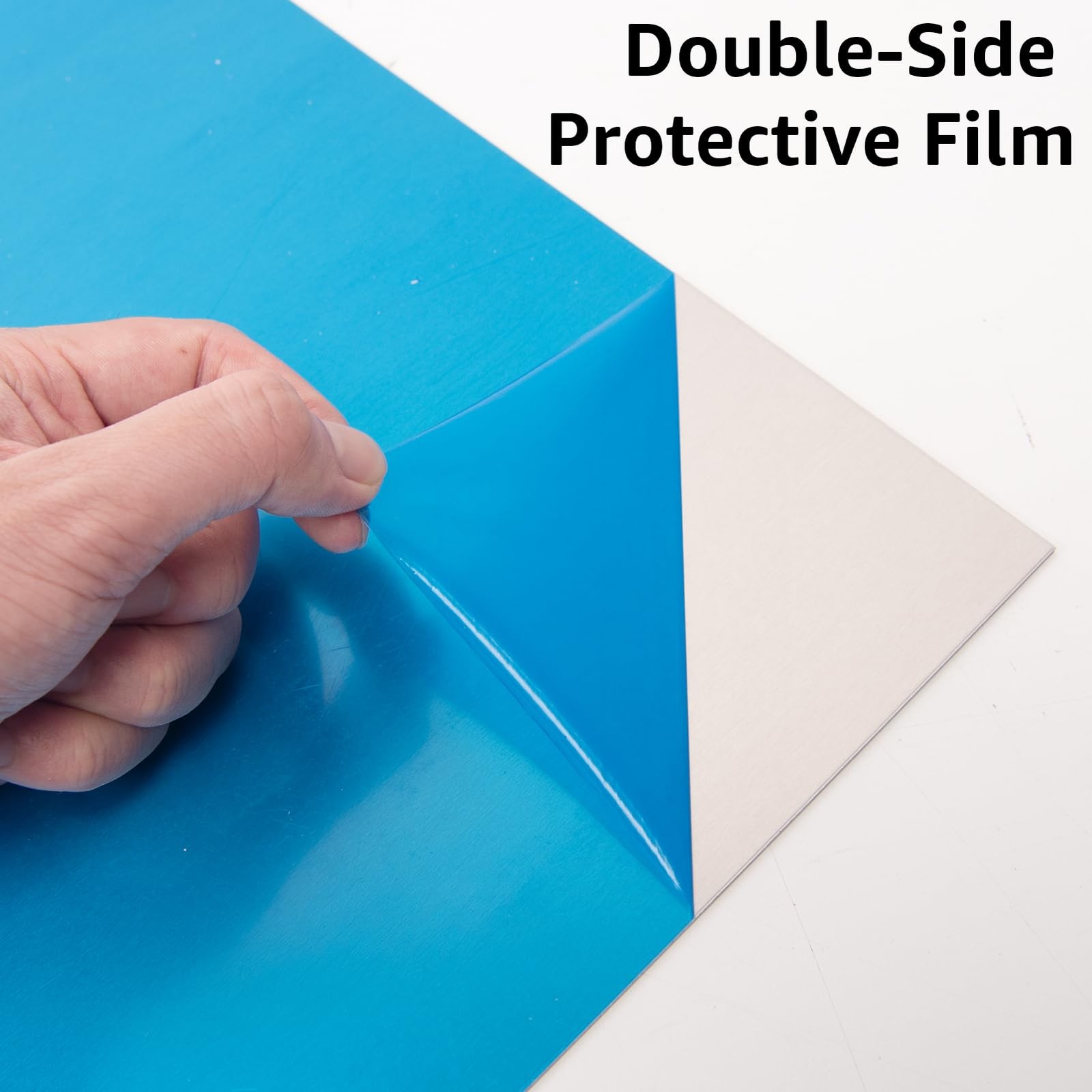 2 Pack 6061 Aluminum Sheet Metal 6x12x1/16 Inch Flat Plate Protective Film