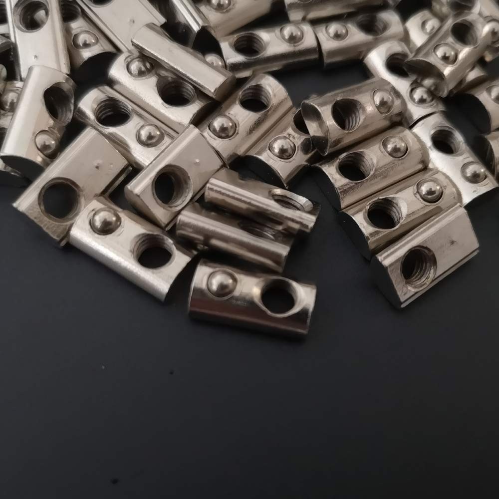 100-Pack M5 Aluminum T-Nuts for 20×20 20 Series Extrusions Steel Fasteners