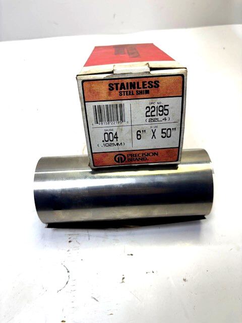 PRECISION BRAND SHIM 22195 STAINLESS STEEL 6″X 14″, .004