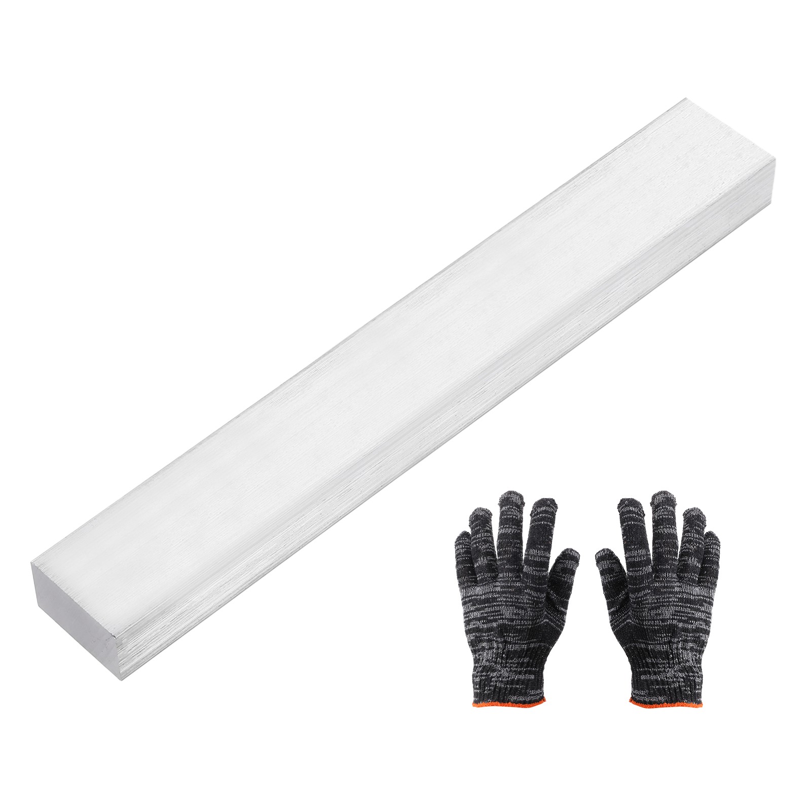 Square Aluminum Flat Bar, 25/32″ Thickness 1-3/8″ Width 10″ l with Glove