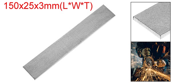 316 Stainless Steel Flat Bar 1/8″ Thickness 1″ Width 6″ Length Metal Bar