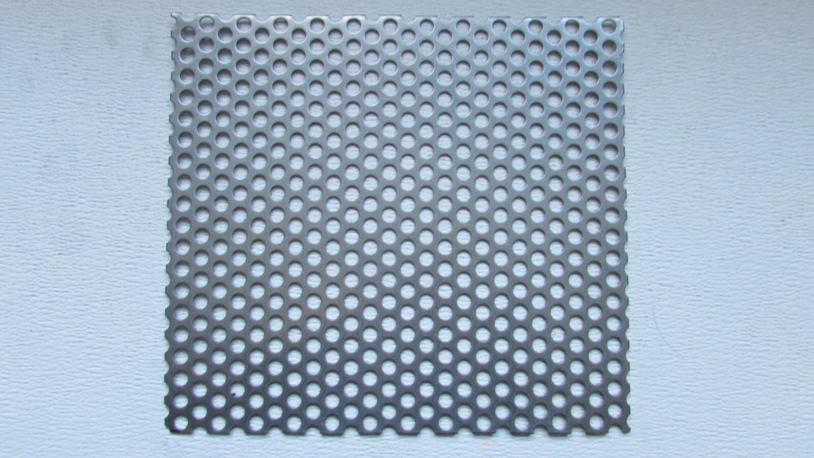 3/8″ HOLE 16 GAUGE 304 STAINLESS STEEL PERFORATED SHEET– 12 ” x 15-1/2″