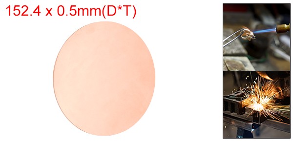 0.02″ Thick 6″ Dia Copper Round Plate C1100 Pure Copper Sheet