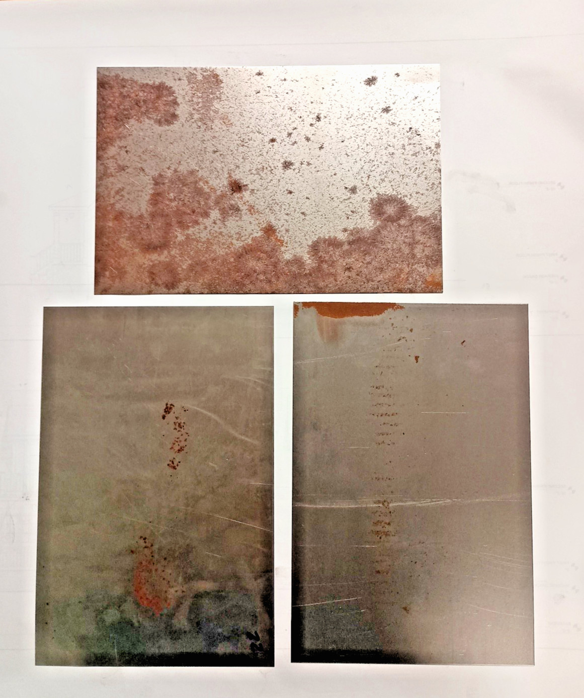 22 GA SHEET METAL COLD ROLL 3 PC 8″ X 12″ 2 NDS REDUCED PRICE HAS SURFACE RUST