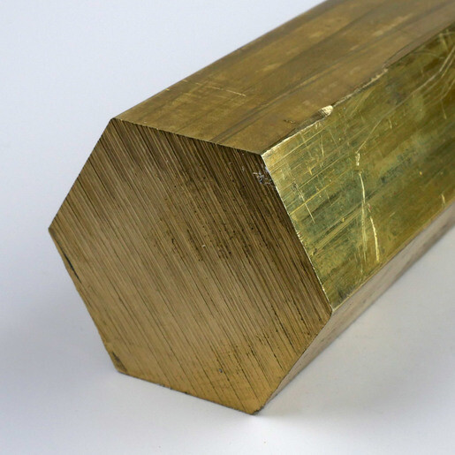 BRASS HEX STOCK ALLOY 360 3/8″ X 9″ LONG