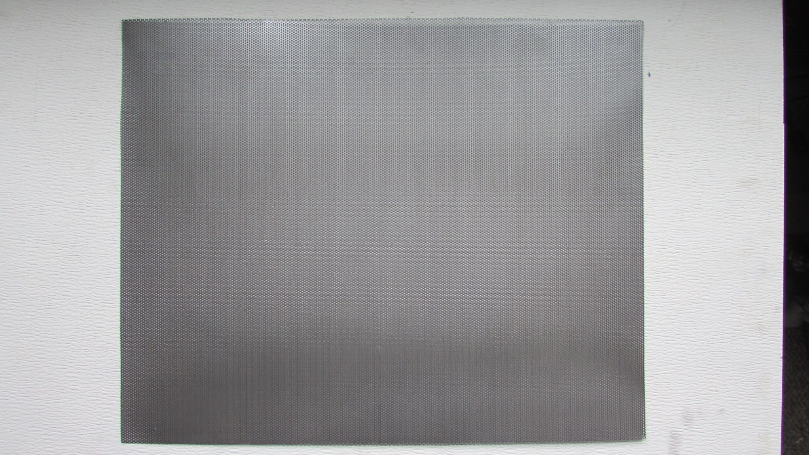 1/16″ HOLES –20 GAUGE 304 STAINLESS PERFORATED SHEET–11-1/2″ x 12-1/4″