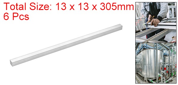6pcs Square Aluminum Flat Bar 1/2″ Thickness 1/2″ Width 12″ Length