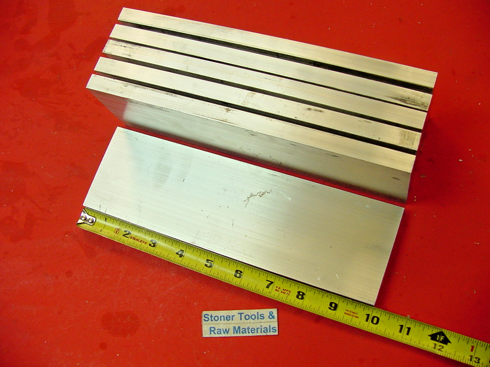 6 Pieces 1/2″ X 3″ ALUMINUM 6061 FLAT BAR 10″ long T6511 .50″ Solid Mill Stock