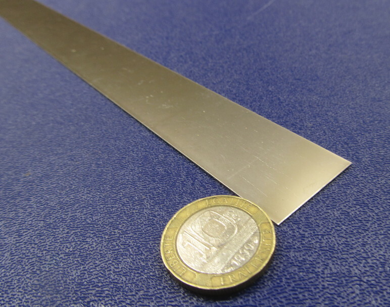 301 Stainless Steel Sheet Shim, .031″ (+/-.0015″) x 1.0″ Width x 5 Foot Length