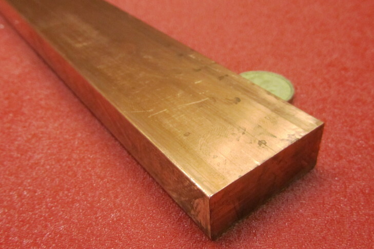 182 Copper Bar 5/8″ Thick x 1 1/2″ Wide x 6 Foot Length