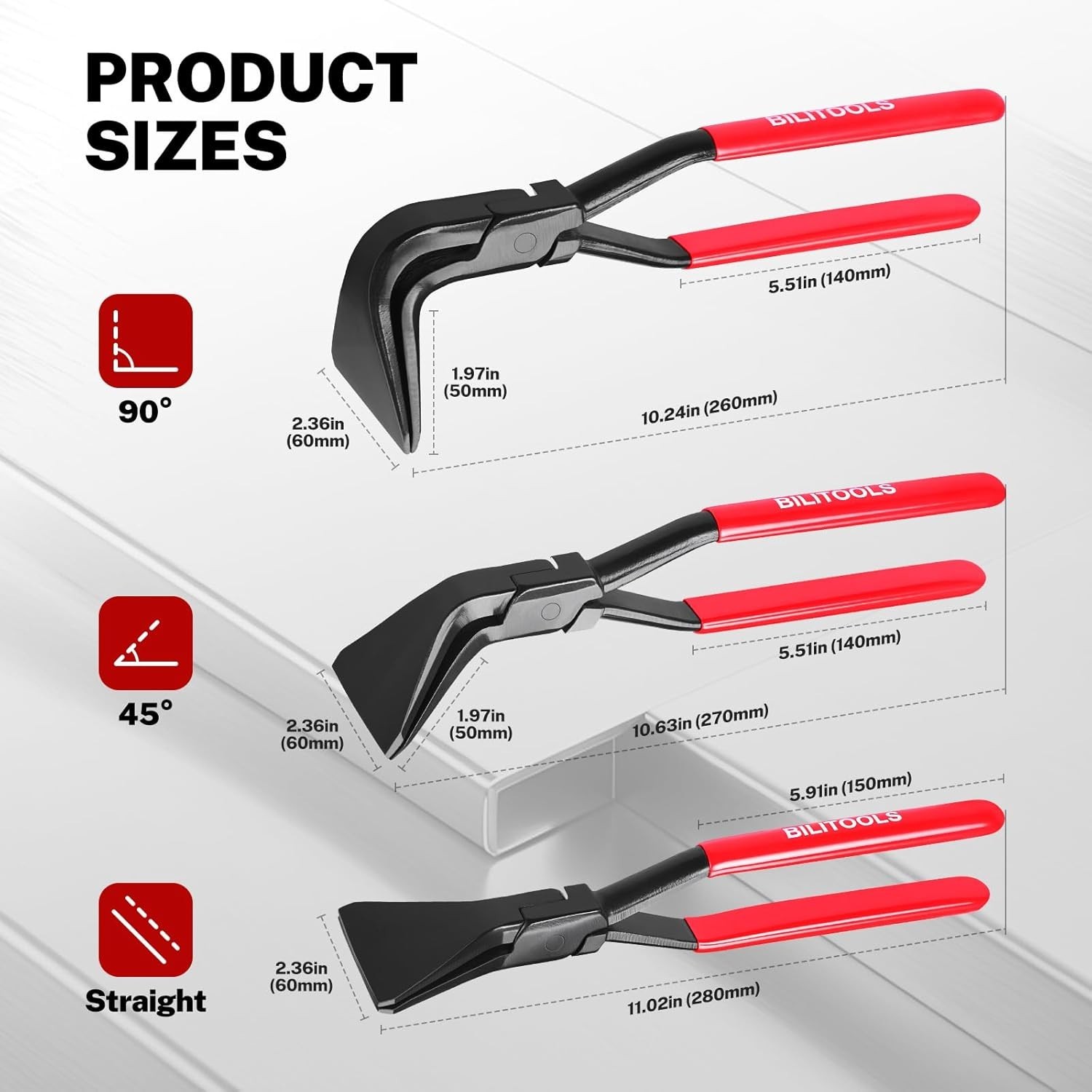 3-Piece Hand Seamer Set, Metal Bending Pliers