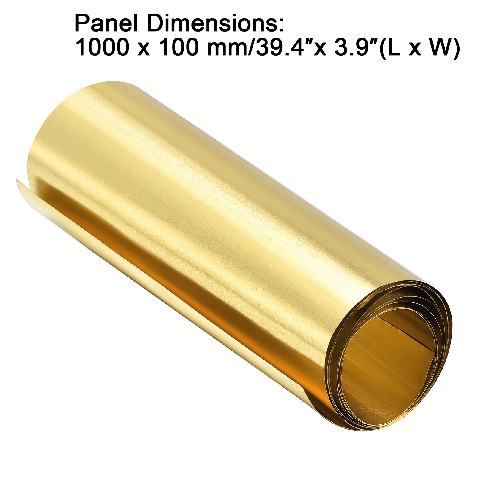 1000mm x 100mm x 0.02mm Brass Sheet Rolls Metal Foil Plate 39.4″ x 3.9″