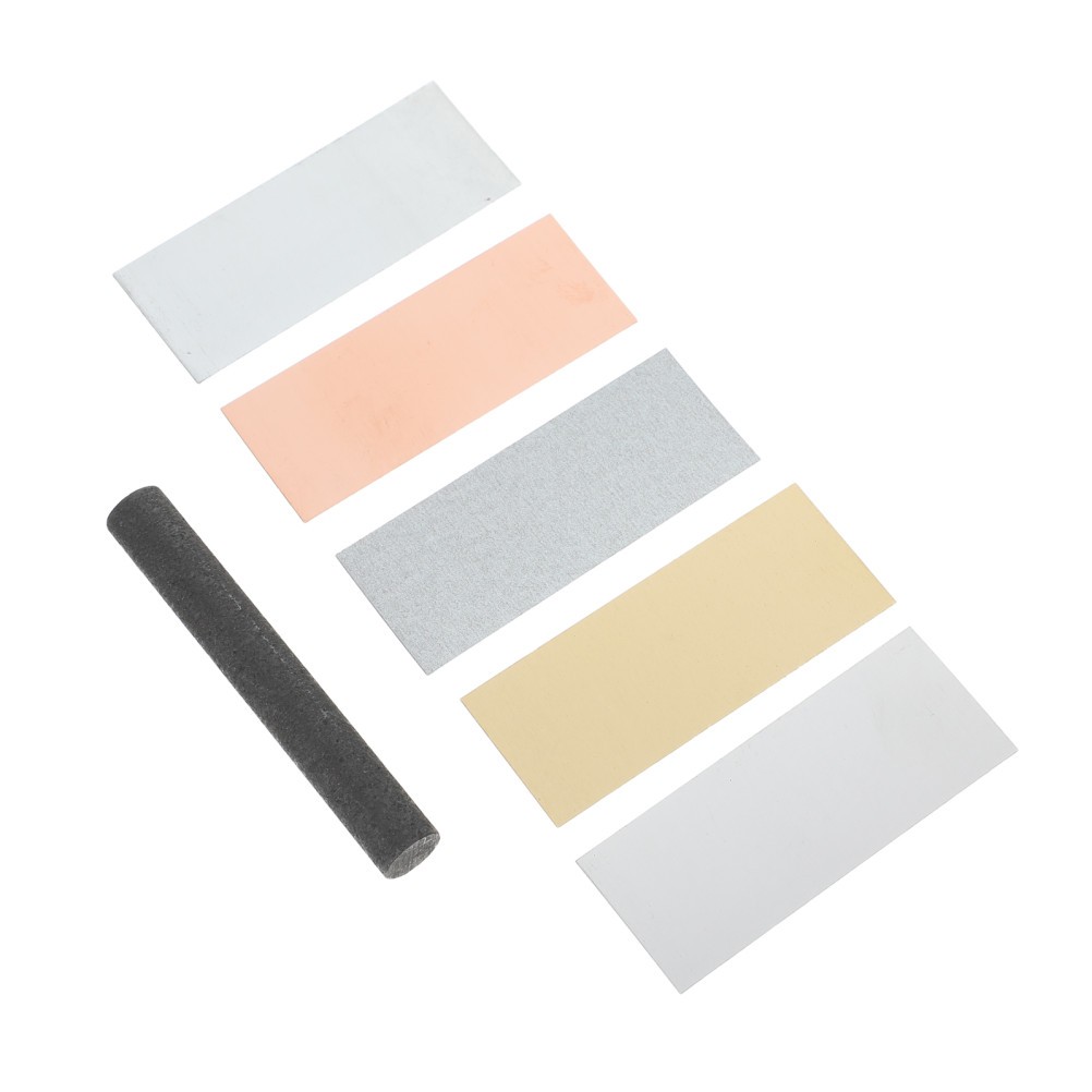 6Pcs Durable Copper and Zinc Electrode Strips for Home Science Teaching Kits