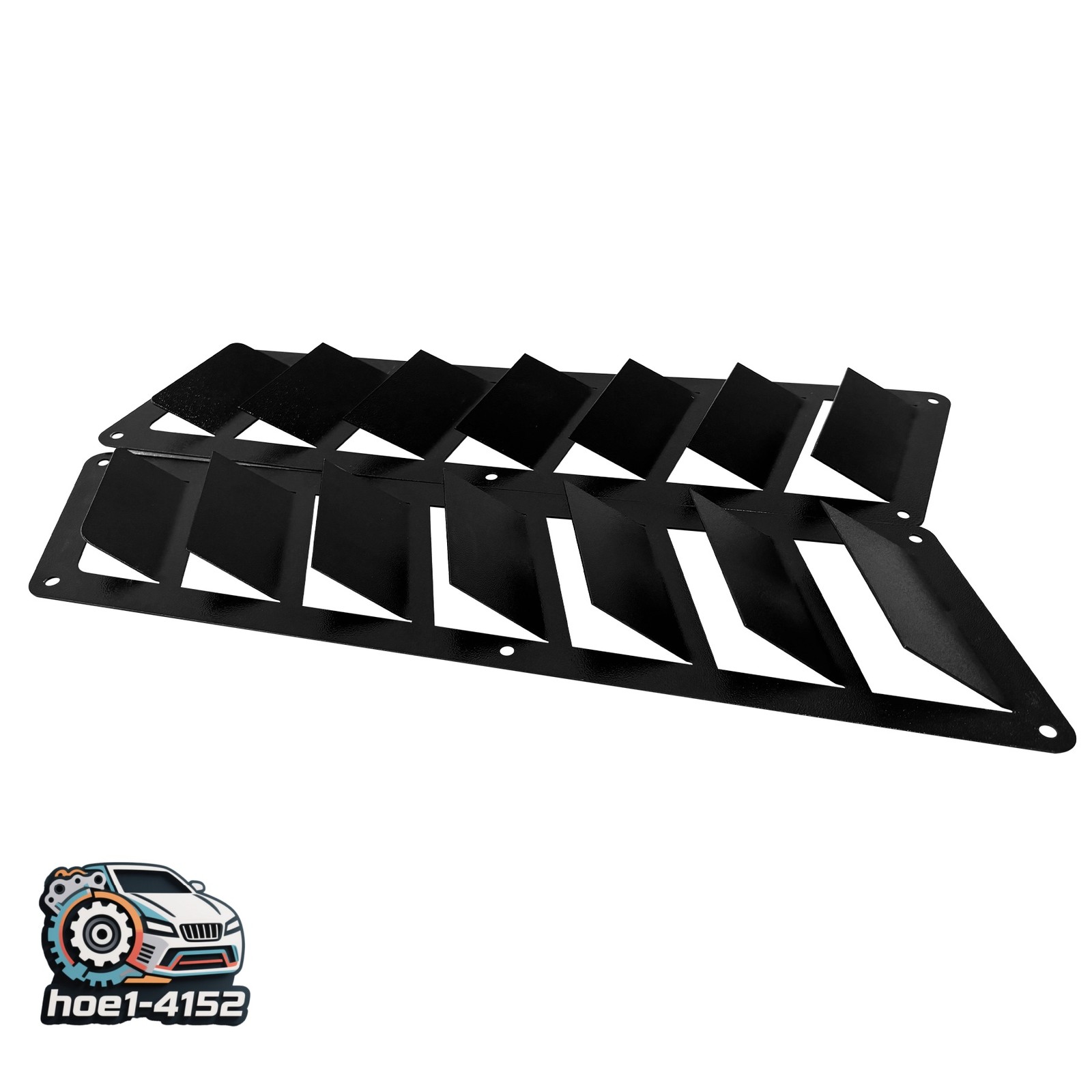 2 Pcs Universal Hood Vent Louver Scoop Cover Air Flow Intake Cooling Panel Black