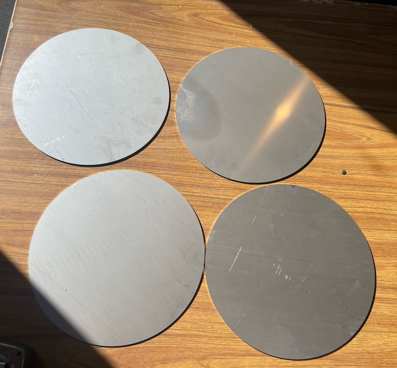4 Pack .09″ Stainless Sheet 10.5” Circle Plate 304 Drop Lot Maker Hobby Discs