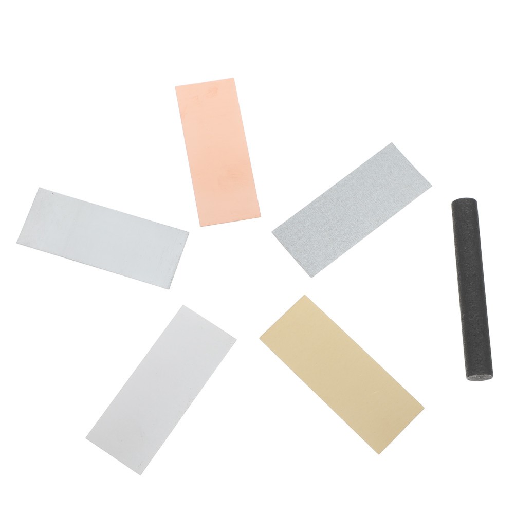 6 Pcs Chemistry Sample Copper Anode Sheet Electroplating Strips Electrode for