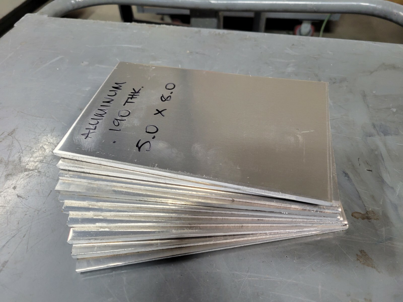 Aluminum 2024-T3 plate .190THK. 5.0″ x 8.0″ (10 pcs)