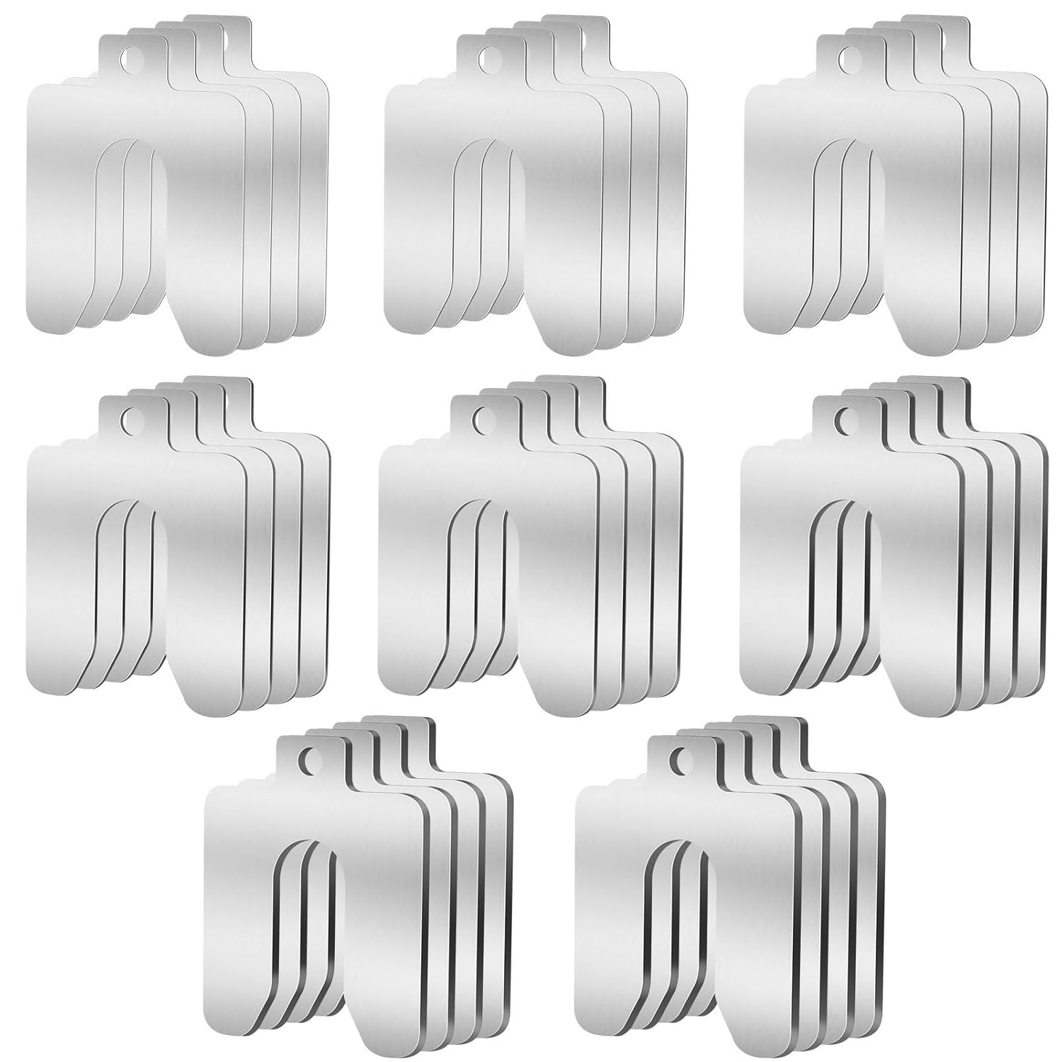 Metal Shims for Leveling, 32 Piece Stainless Steel Shim Kit, a 2″X2″ Slotted St