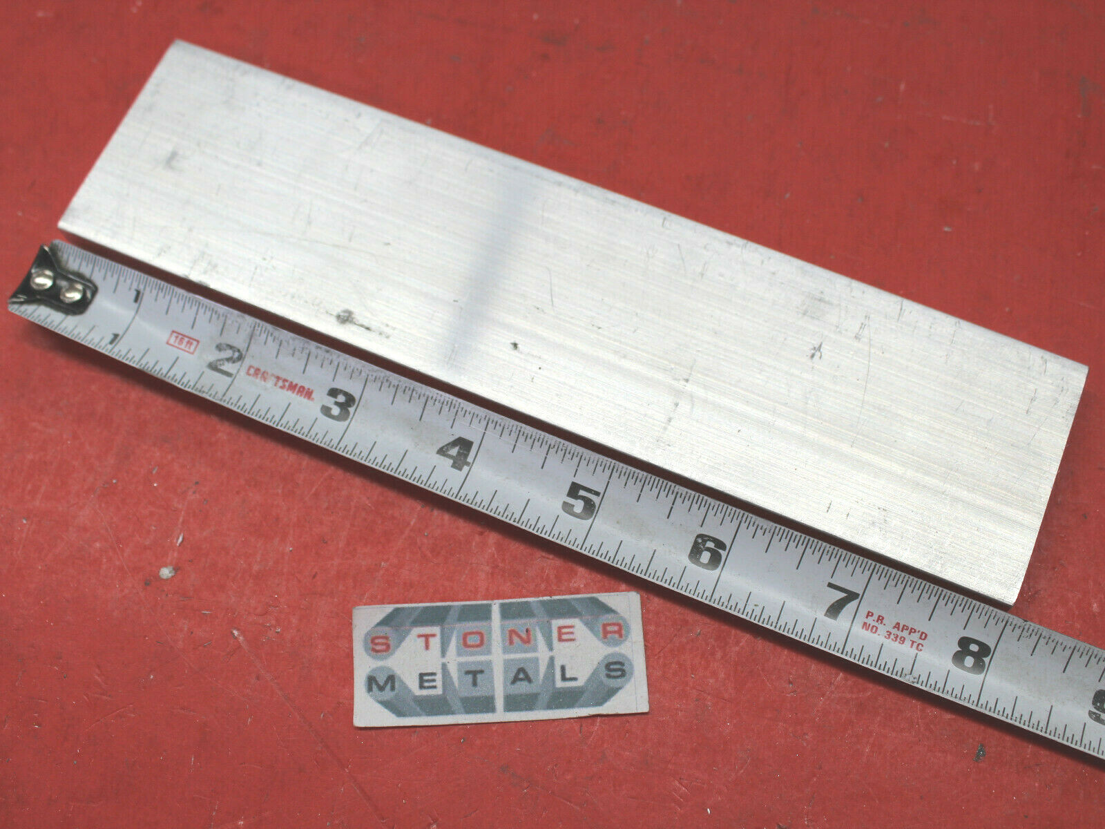 3/8″ X 2″ ALUMINUM FLAT BAR 8″ long 6061 T6511 Solid Mill Bar Stock