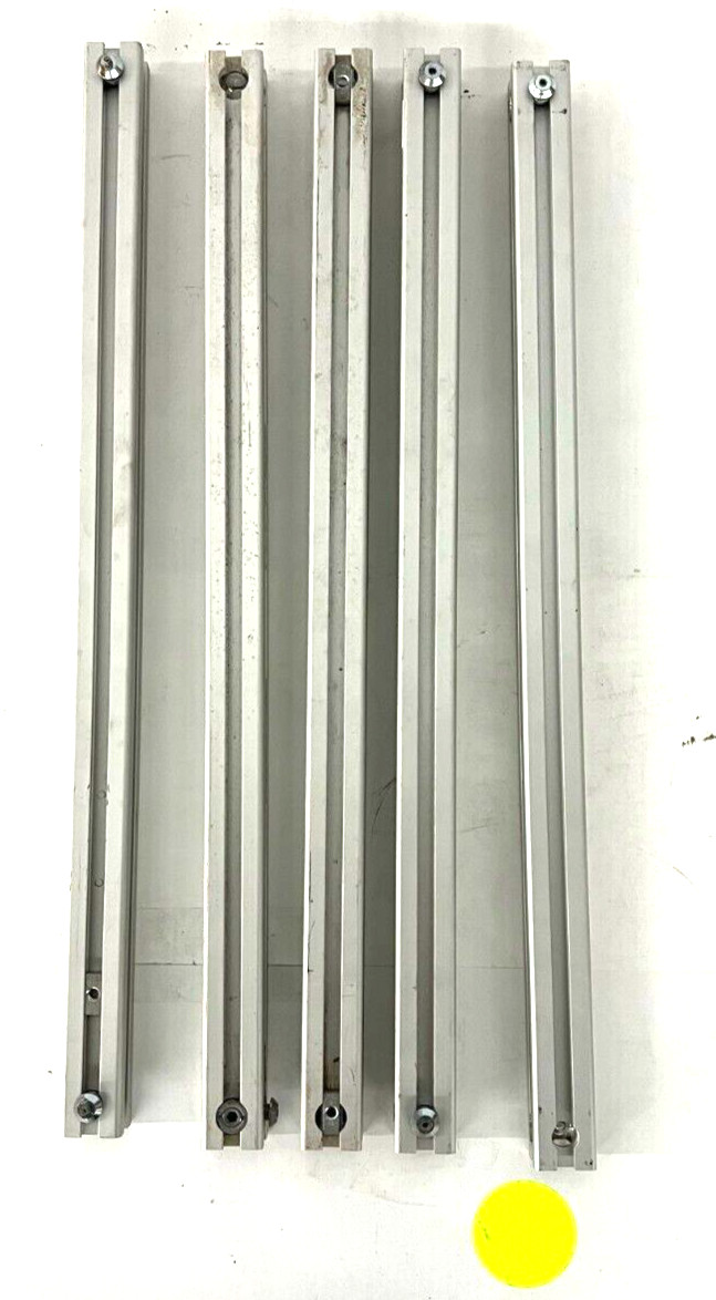 80/20 T-SLOT ALUMINUM EXTRUSION LENGTH 21-3/4″ WIDTH 1-1/8″ SLIVER LOT OF 5
