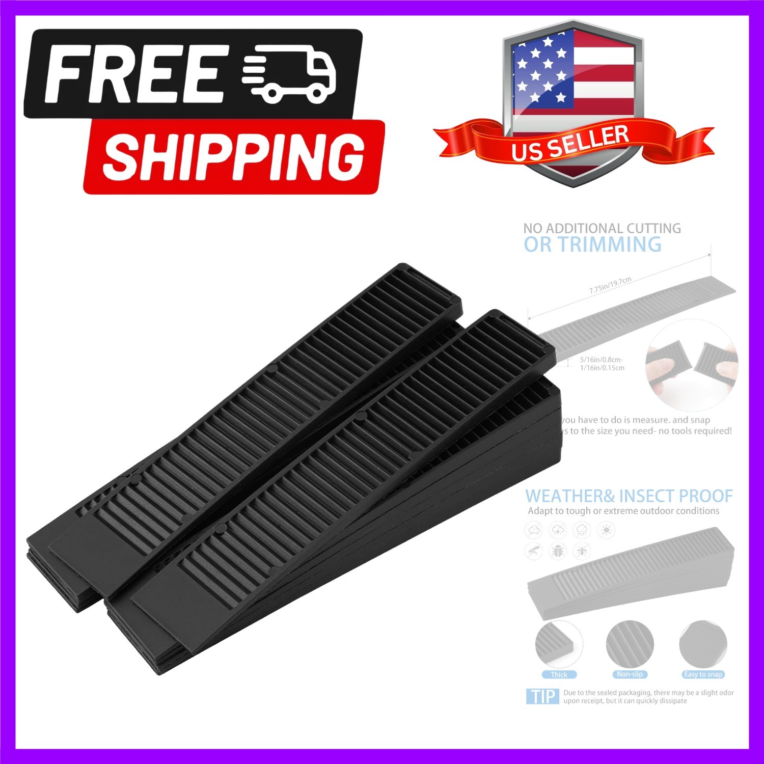 Composite Shims 7.75″ Plastic Wedges 12 Pack – Extreme Load Support Leveling …