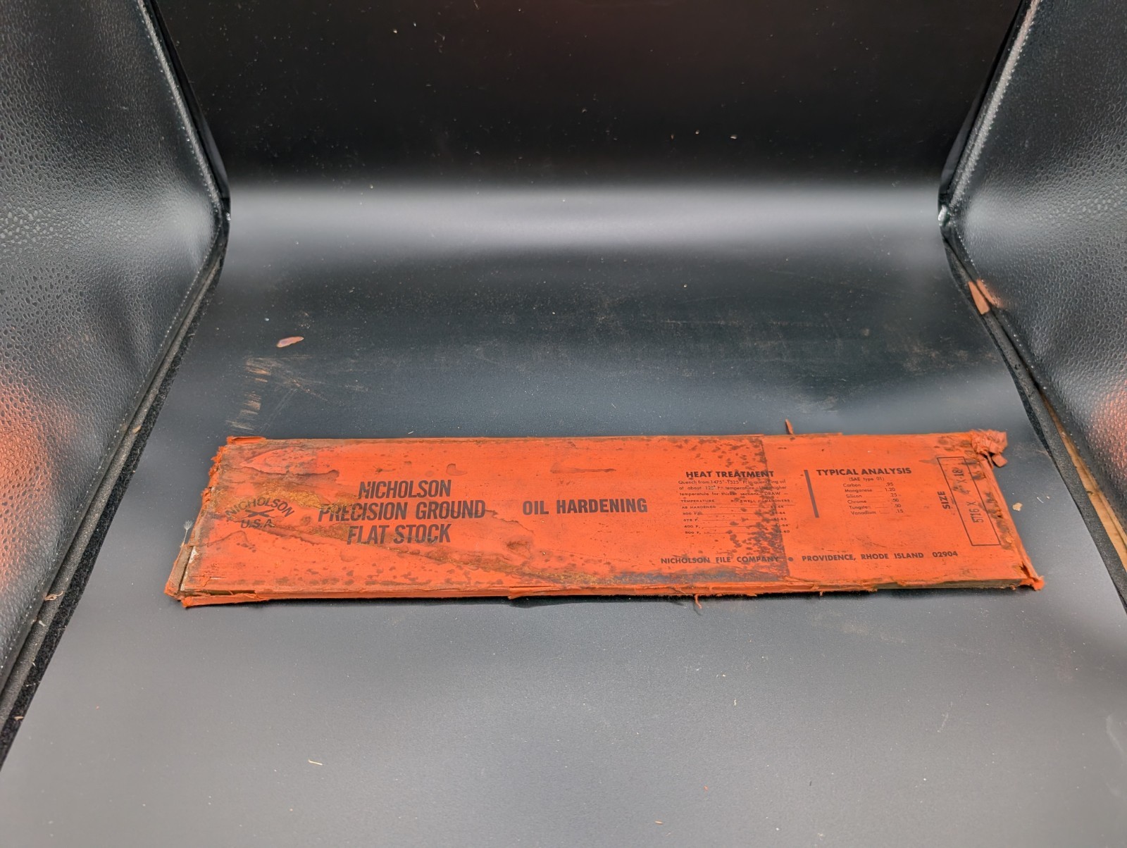 NOS Nicholson Oil Hardening Precision Ground Flat Stock 5/16″ X 4″ X 18″ Type O1