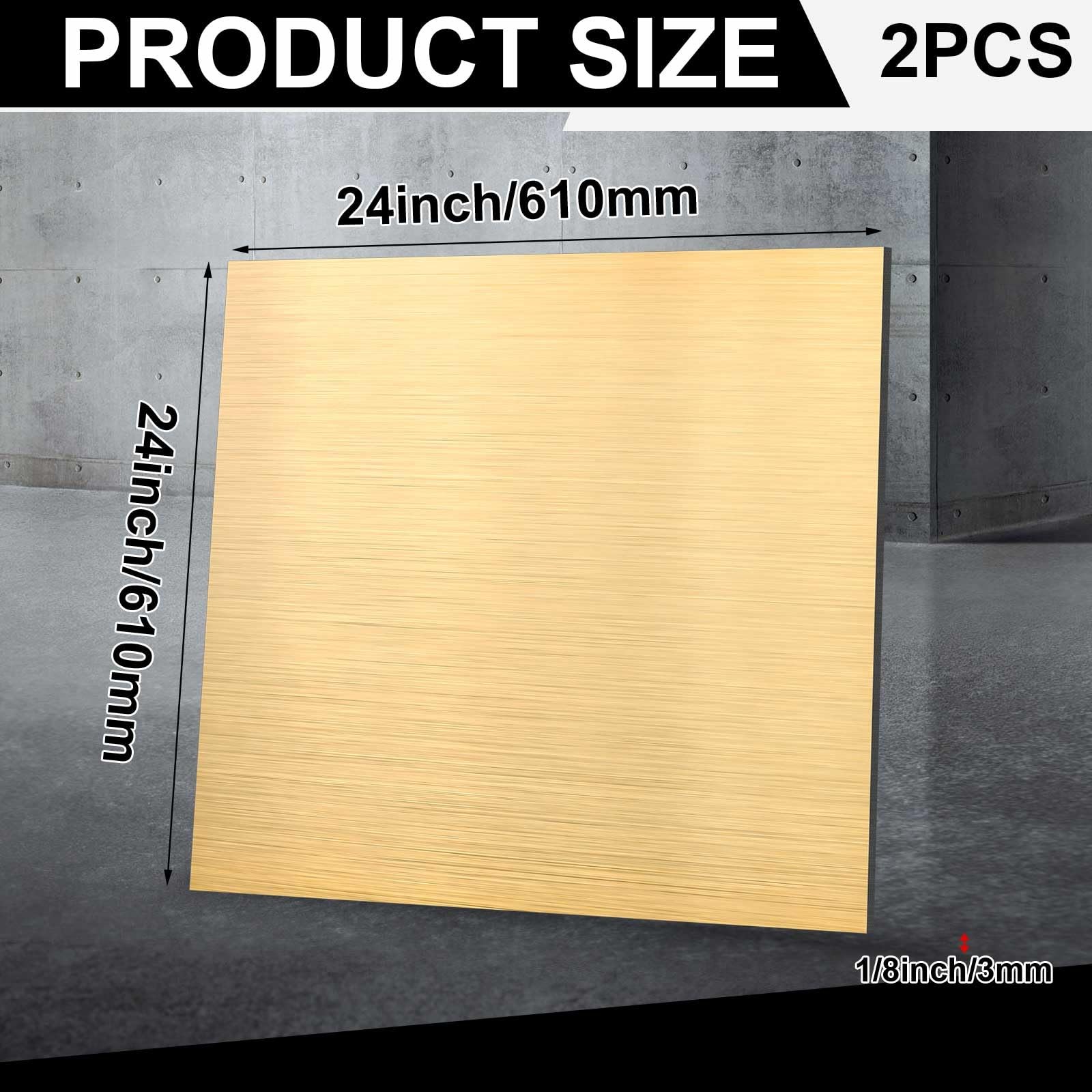 Blulu 2 Pcs Aluminum Composite Panel, 1/8″ Thick Rectangle Aluminum Plastic C…