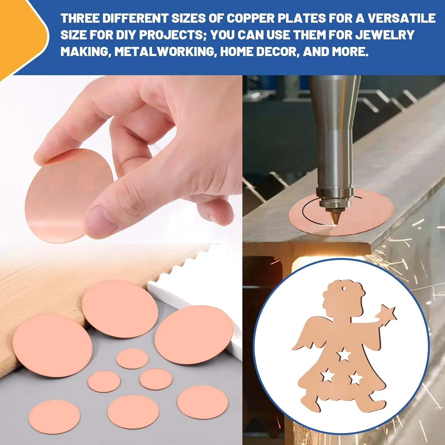 Glarks 18pcs T2 Pure Copper Sheet – 0.8/1.2/2mm Thick, 2mm Thick Copper Metal Ro