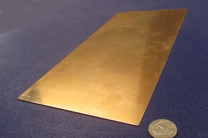510 Phosphor Bronze Sheet .032″ (+/-.004″) Thick x 6.0″ Wide x 12.0″ Length