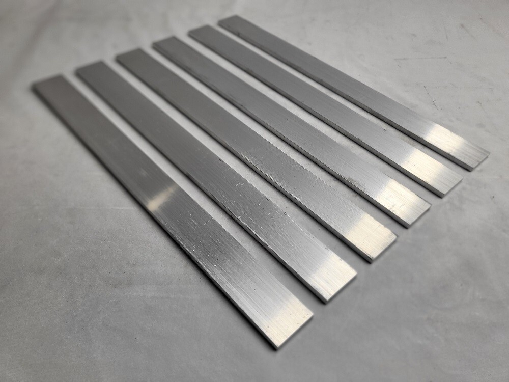 6061 Aluminum Flat Bar, 1/4″ x 1-1/2″ x 17″ long, Solid Stock, Plate, 6 pack