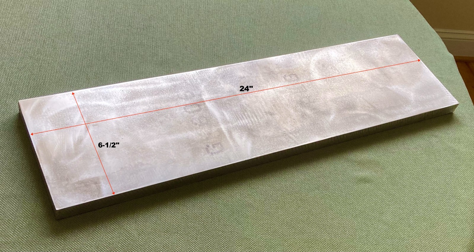 5/8” X 6-1/2” X 24” Long Aluminum Flat Bar Solid 6061-T6511