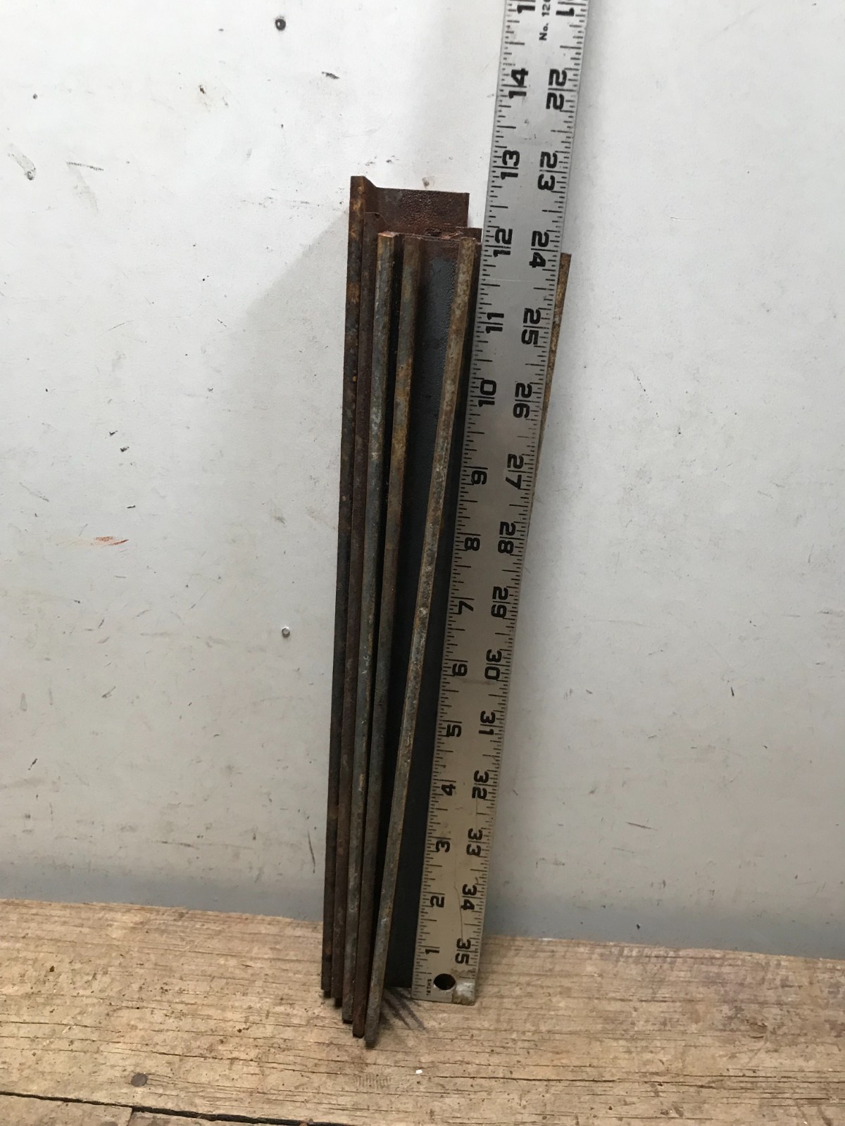 5 Large Rusty Industrial 3/16 thick 12″ long L Right Angle Bracket Corner Brace