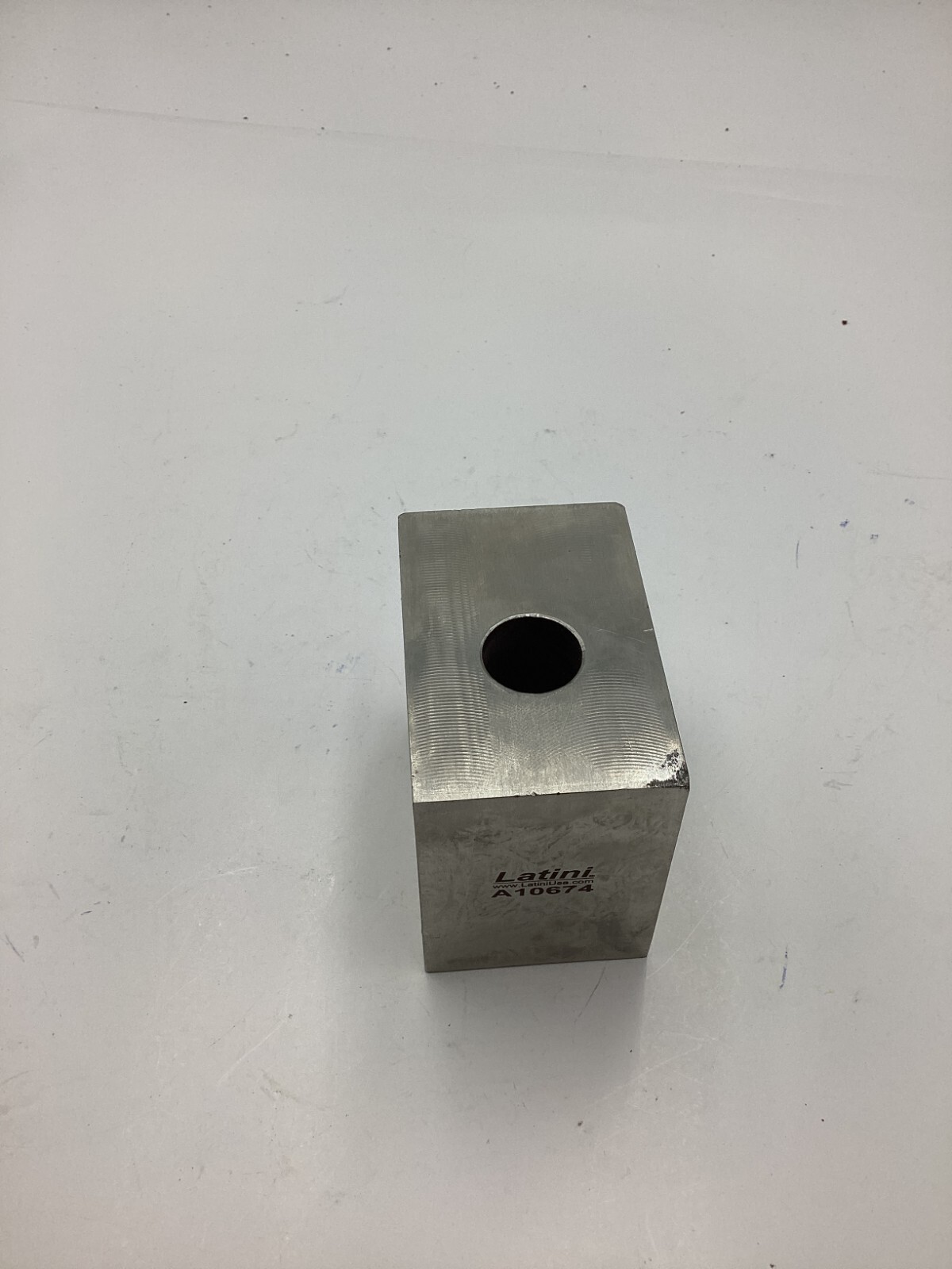 (QTY 3) Latini A10674 Steel Square Block Silver Gray 3 Inch Heavy Duty