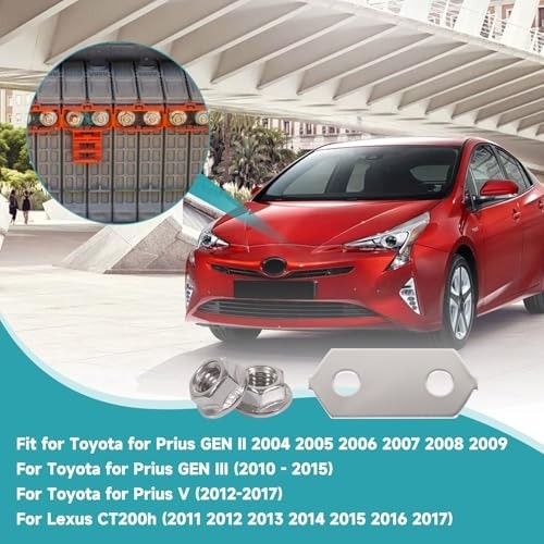 Nickel Plated Copper Bus Bars & Stainless Nuts Set for Hybrid Battery – Prius V,