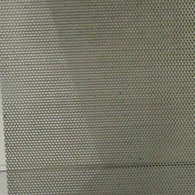 1/16 HOLES ON 3/32 CENTERS- 20 GA.STAINLESS PERFORATED SHEET- 11-1/2″ x 12″