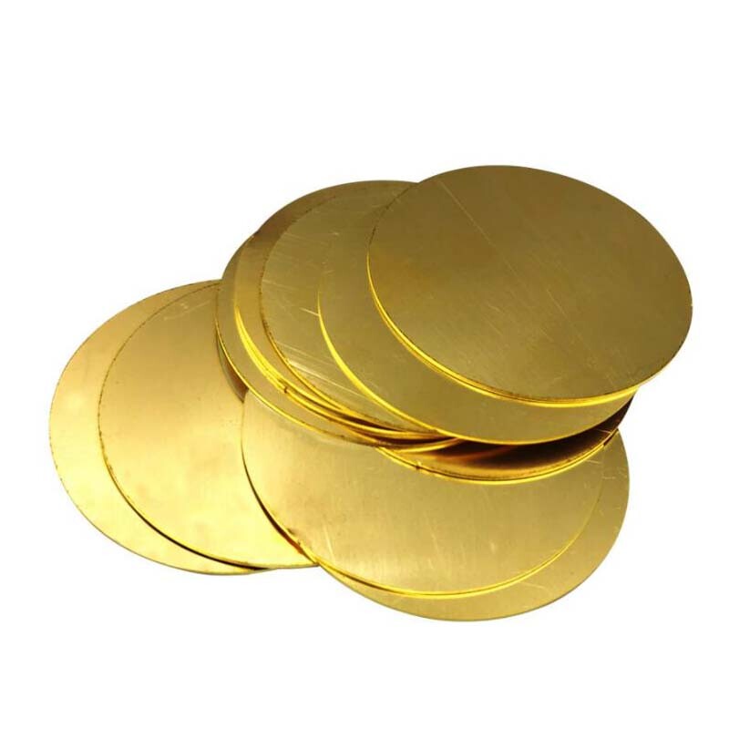 H62 Dia25 30 35 40 50 60 80 Mm Brass Disc Gasket Pure Copper Round Plate Brass