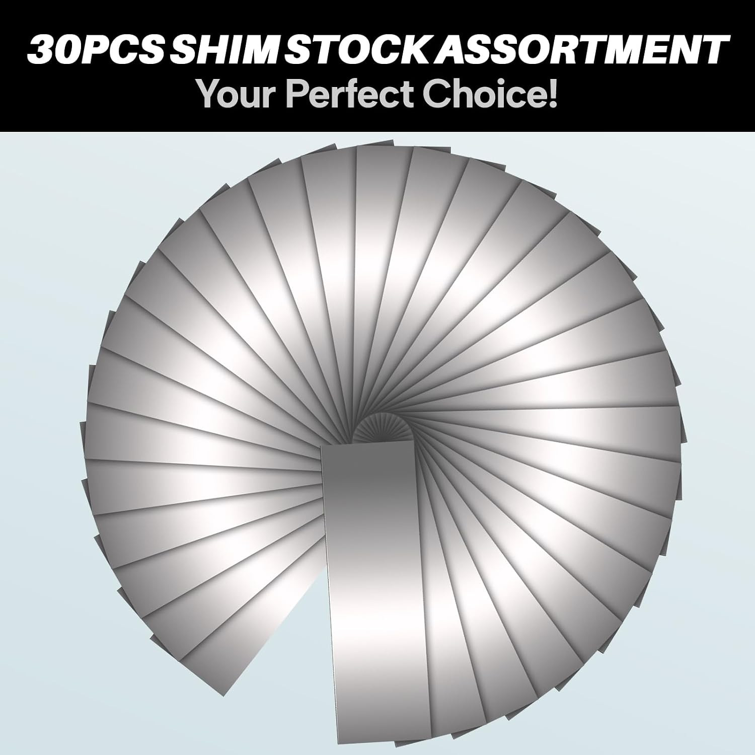 30PC 304 Stainless Steel Shim Stock Assortment 2 x 6″ Metal Strips .001-.010″