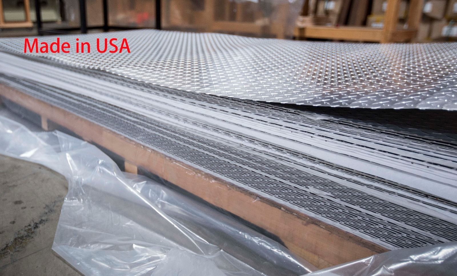 Embossed Aluminum Diamond Plate 0.025″ x 48″ x 120″ (4’x10′) – 1 PC
