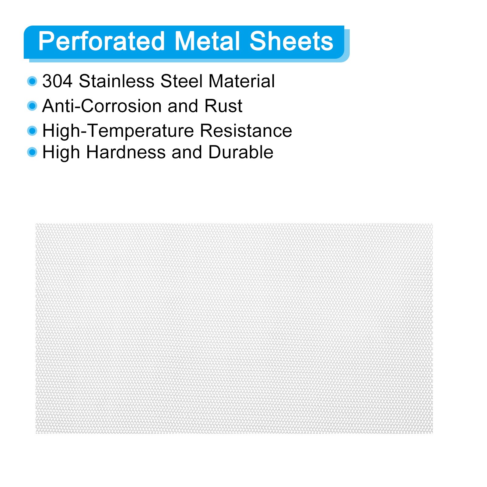 40″L x 15.7″W Universal Car Grill Mesh, 1x2mm Diamond Hole, Silver Tone