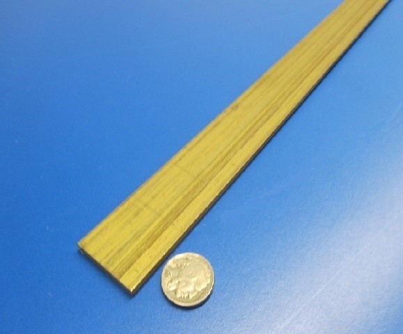 385 Brass Flat Bar 1/8″ Thick x 1 1/4″ Wide x 4 Foot Length